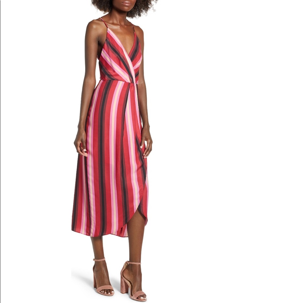 Stripe Wrap Dress